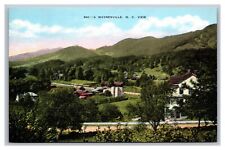 Waynesville NC Balsam Range Blue Ridge Mountains Linen Postcard picture