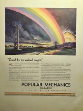Popular Mechanics Rainbow Golden Gate Bridge San Francisco Vintage Print Ad 1932 picture