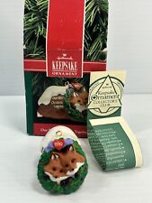 1990 Hallmark Keepsake Christmas Ornament Our First Christmas Together Foxes QX4 picture