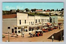 Mackinac Island MI-Michigan, Aerial Of Streets Of Mackinac, Vintage Postcard picture