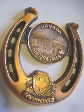 Vtg Niagara Falls Souvenir GOOD LUCK HORSESHOE FAUX COPPER FINISH-3