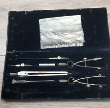 antique Kern Aarau Swiss High Precision Incomplete Drawing Set In Original Box picture