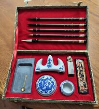 vintage Chinese/Japanese calligraphy set picture
