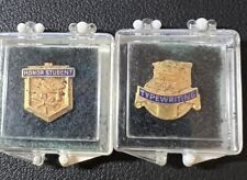 Vintage 1979-1980 Honor Student and Typewriting Pins picture