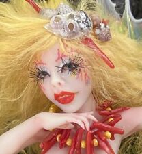 Blonde Bombshell Mermaid OOAK Polymer Clay Sculpture picture