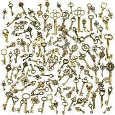 125Pcs/Set Vintage Style Antique Skeleton Furniture Cabinet Old Lock Keys Jewels picture