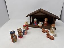 Inspirational Children’s Nativity Set Manger Scene 12 Pieces Montgomery Ward  picture