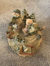 2002 Cherished Teddies #105592 SKATER'S WALTZ- MUSIC BOX Christmas USED 4.2.24 picture