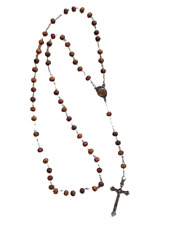 Terra Jerusalem Relic Traditional Wooden Beads Rosary Prayer Rope Crucifixion picture