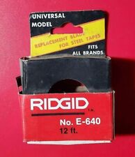 Vintage RIDGID E-640 12ft. Universal Replacement Steel Tape, White - NEW picture