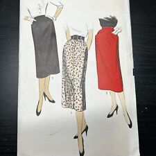 Vintage 1950s Advance 7002 JRs Slender Skirt Two Fronts Sewing Pattern 25.5 USED picture