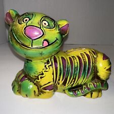 VINTAGE “kitsch” Tommy the Tiger colorful bank, Napcoware c1970s picture