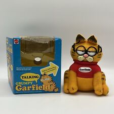 Vintage Mattel Grumpy Garfield Cat Pull String Talking 9” 1983 Faint Sound picture