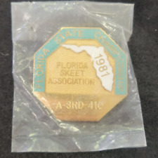 1981 Florida State Championship Skeet Association A-3rd 410 Lapel Badge Pin picture