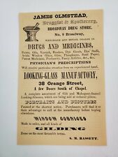 1852 New Haven Connecticut Advertisement Olmstead Drug Store Bassett Hotchkiss picture