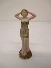 Vtg c1920s Bathing Beauty Germany Flapper Painted Bisque Figurine Mica Glitter picture