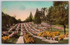 Postcard Moravian Graveyard, Winston-Salem NC hand-colored N146 picture