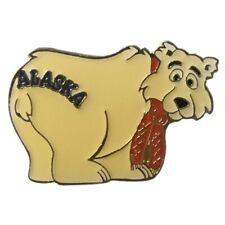 Vintage Alaska Polar Bear Scarf Travel Souvenir Pin picture