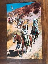 Indian Procession at Rodeo Ellensburg Rodeo Washington Postcard picture