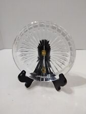 Vintage 1960's Signed Val St. Lambert Round Cut Glass Ashtray Balmoral Pattern picture