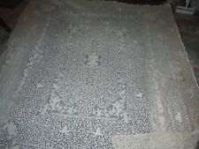 LOVELY VINTAGE 1940S LACE QUAKER TABLECLOTH BEAUTIFUL CONDITION picture
