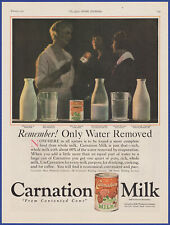 Vintage 1923 CARNATION Milk Ephemera Milk Bottles Art Décor 20's Print Ad picture
