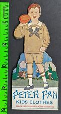Vintage 1920's Peter Pan Clothing Boy Throwing Football Tag Card picture