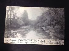 Hausatonic River Pittsfield Massachusetts Vintage B&W Postcard Posted 1906 picture