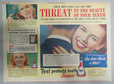 Teel Liquid Dentifrice Ad: threat To Your Teeth  from 1944 Size: 11 x 15 Inches picture
