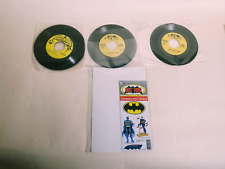 Batman: Stacked Cards, There Goes Robin, A Penguin Caper  45 RPM Vinyl 3x LOT picture
