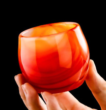 60ml Natural Red Agate Bowl Carving Carnelian Cup Reiki Crystal Collection picture