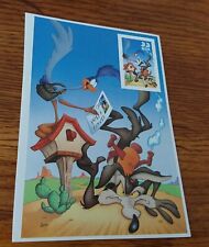 2000 Looney Tunes Unused Stamp & Card - ROAD RUNNER/WILE COYOTE picture