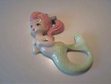 VINTAGE 1960'S CERAMIC WALL MOUNT REDHEAD MERMAID picture