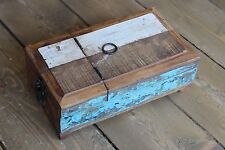Antique Wood Mirror Jewelry Box picture