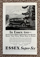 Vtg 1927 Essex Super Six Motor Car Automobile Art Décor Ephemera 1920's Print Ad picture