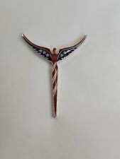 American Angel Pin by Steven Lavaggi Patriotic Red White & Blue Stars Stripes picture
