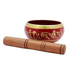 ibaexports Buddhist Meditation Tibetan Singing Bowl Chakra 4.3X2.5 Inches Red-1 picture