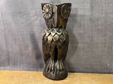 Vintage Chalkware Owl Bird Art Sculpture Unique Figurine picture