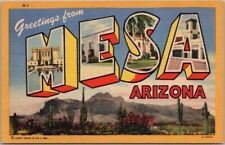 Vintage 1950s MESA, Arizona Large Letter Postcard Multi-View / Curteich Linen picture