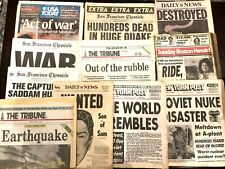 (U Pick) World Events Newspaper (SF Quake 911 Nuke Challenger Saddam Son of Sam) picture