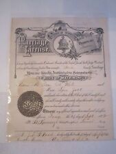 1892 STATE OF TEXAS MARRIAGE LICENSE - SPECTACULAR FIND - SEE PICS - BN-14 picture
