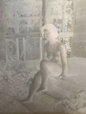 Early 1900s Antique Pin Up Nude Lady Woman Glass Plate Negative Victorian - 5x4 picture