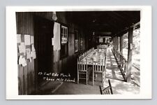 Postcard RPPC East Side Porch Three Mile Island New Hampshire picture