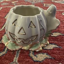 Lenox STACK O' PUMPKIN Ghost STACKABLE BOWL Halloween Decor 🎃 24 kt.Gold picture