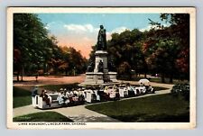 Chicago IL-Illinois, Linne Monument, Lincoln Park, Antique, Vintage Postcard picture