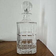 Very Nice Late 1980's Lead Crystal Square Decanter with Stopper picture