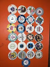 Lot Of 25 Casino Gaming Poker Chips Assorted Locations- Lot F picture