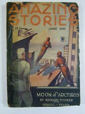Amazing Stories June 1935  Cool Sci-Fi Pulp Magazine Zeppelin Cover picture