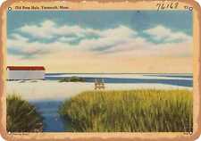 Metal Sign - Massachusetts Postcard - Old Bass Hole, Yarmouth, Mass. picture