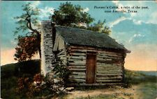 Kerrville, Texas Pioneer's Cabin Relic of the Past Vintage Postcard I532 picture